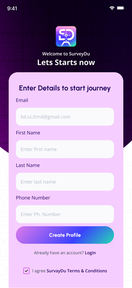 Register Screen