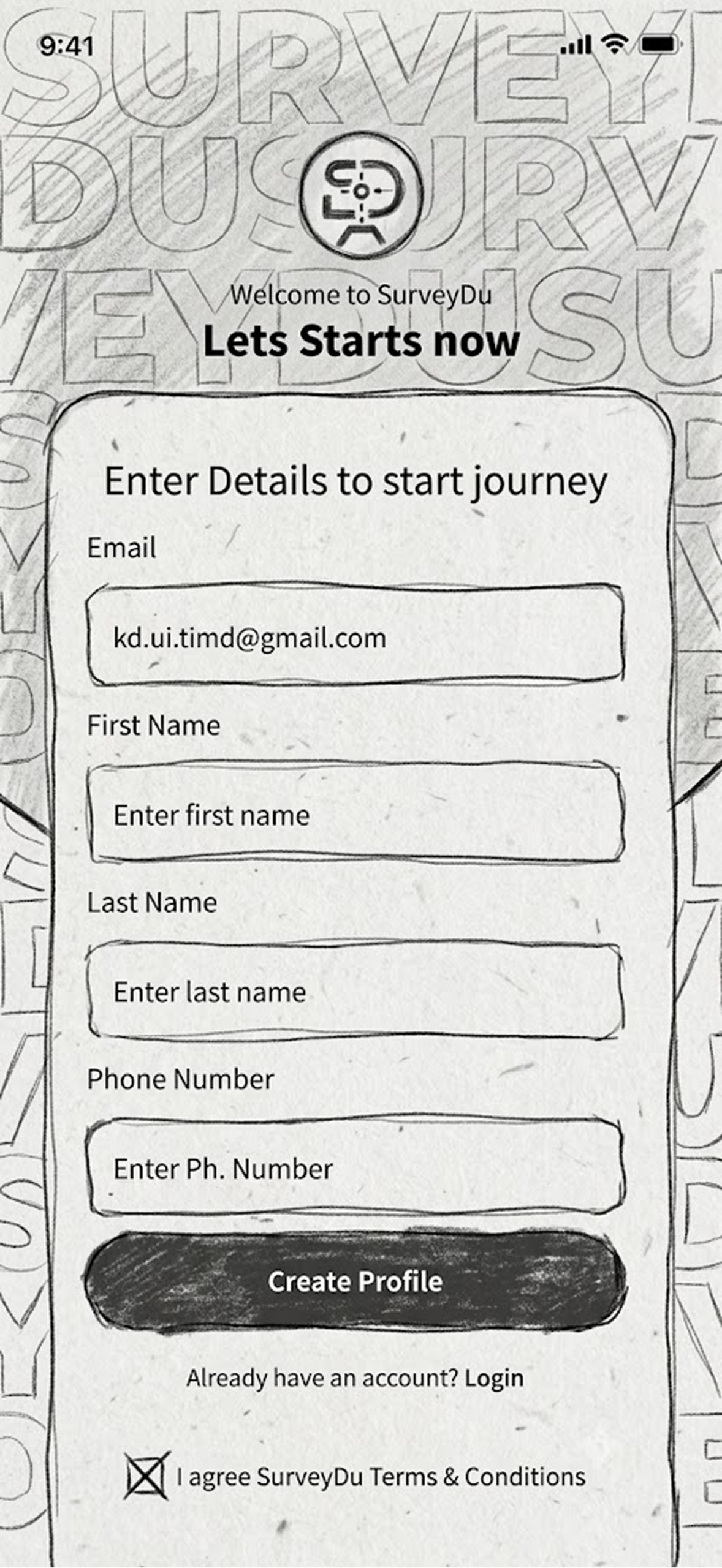 Register Screen
