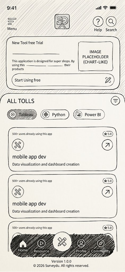 All Tools Screen