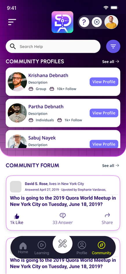 Community Screen