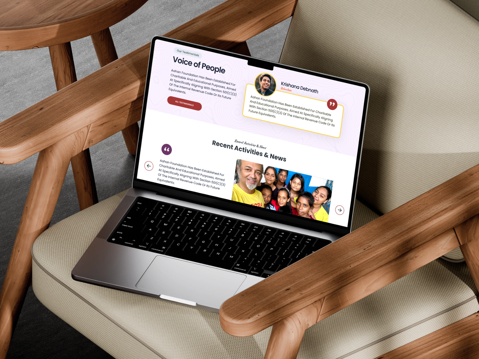 Testimonials and events